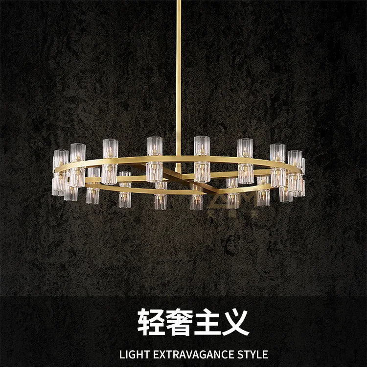 Villa Duplex Chandelier New Light Luxury Light Post Modern Crystal Chandelier Light Luxury For Living Room Lamp Home Decoration
