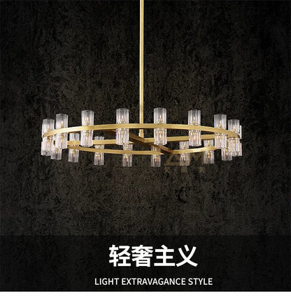Villa Duplex Chandelier New Light Luxury Light Post Modern Crystal Chandelier Light Luxury For Living Room Lamp Home Decoration