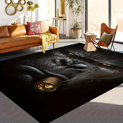 Chimpanzee Print Waterproof Doormat, Non-Slip Machine Washable Rug for Indoor Outdoor Multi-Room Home Decor