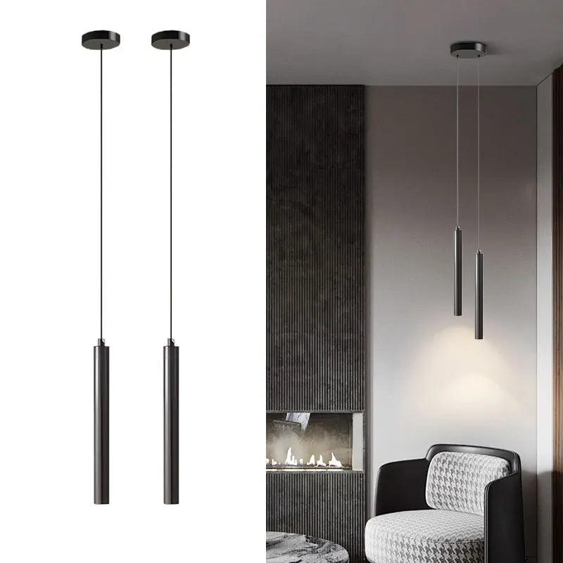 Nordic LED Cord Pendant Lighting for Kitchen Bedside Adjustable Line Suspended Hanging Lamps Chandelier Lights for Restaurant