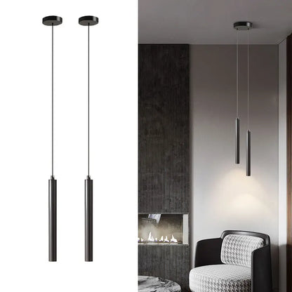 Nordic LED Cord Pendant Lighting for Kitchen Bedside Adjustable Line Suspended Hanging Lamps Chandelier Lights for Restaurant