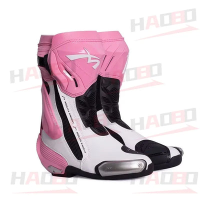 BENKIA SH109 Mocha Motorcycle Boots CE Certification Professional Track Riding Botas Men Women Anti Slip Waterproof Boots