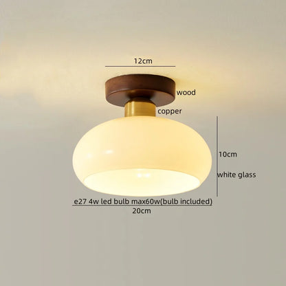 IWHD Home Lighting LED Ceiling Lights Decoration Aisle Porch Living Room Light Fixtures Nordic Ceiling Lamp Resin Copper Lustres