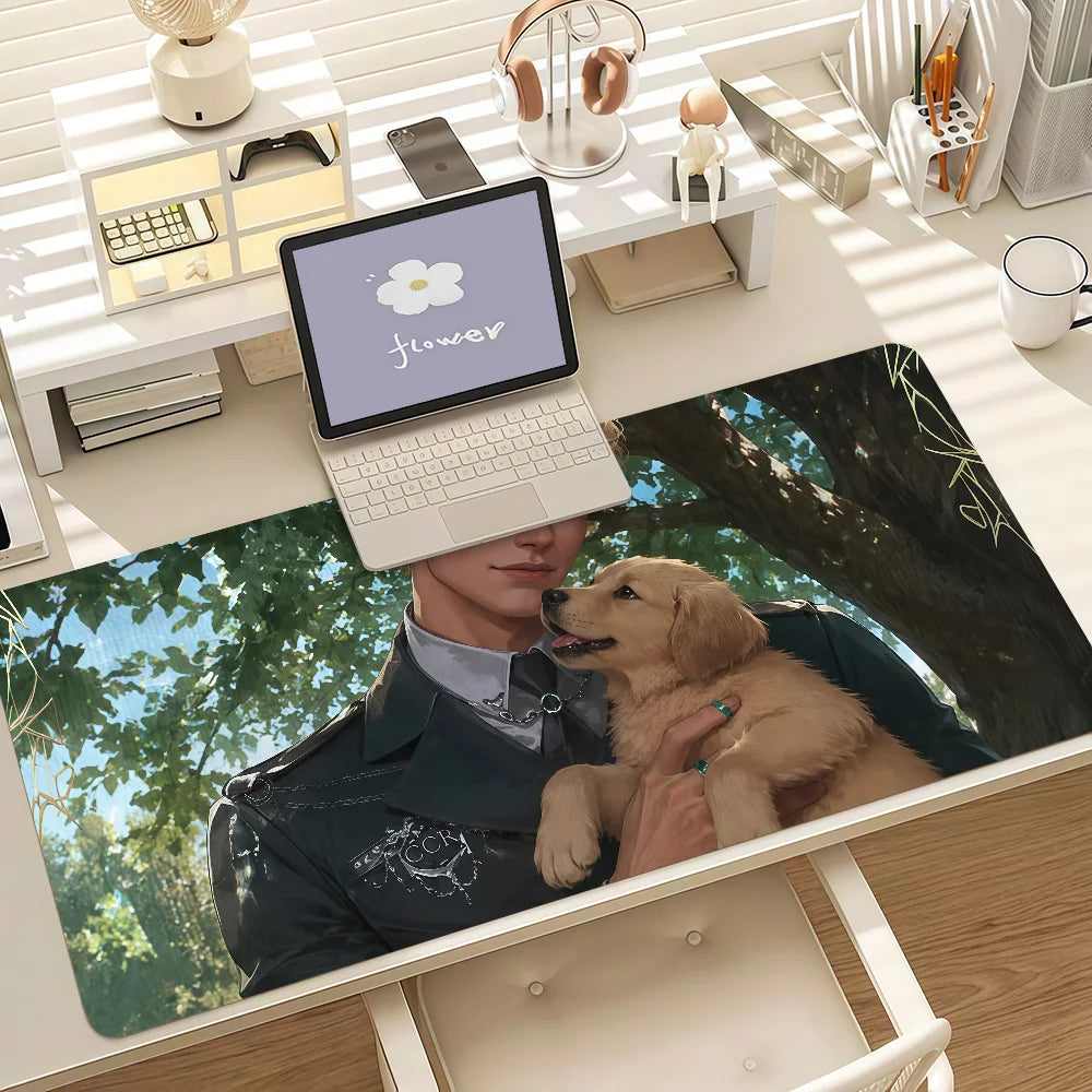 Aaron Warner Mouse Pad Anti Slip Rubber Edge Locked Thickened Laptop Gaming Desk Mat