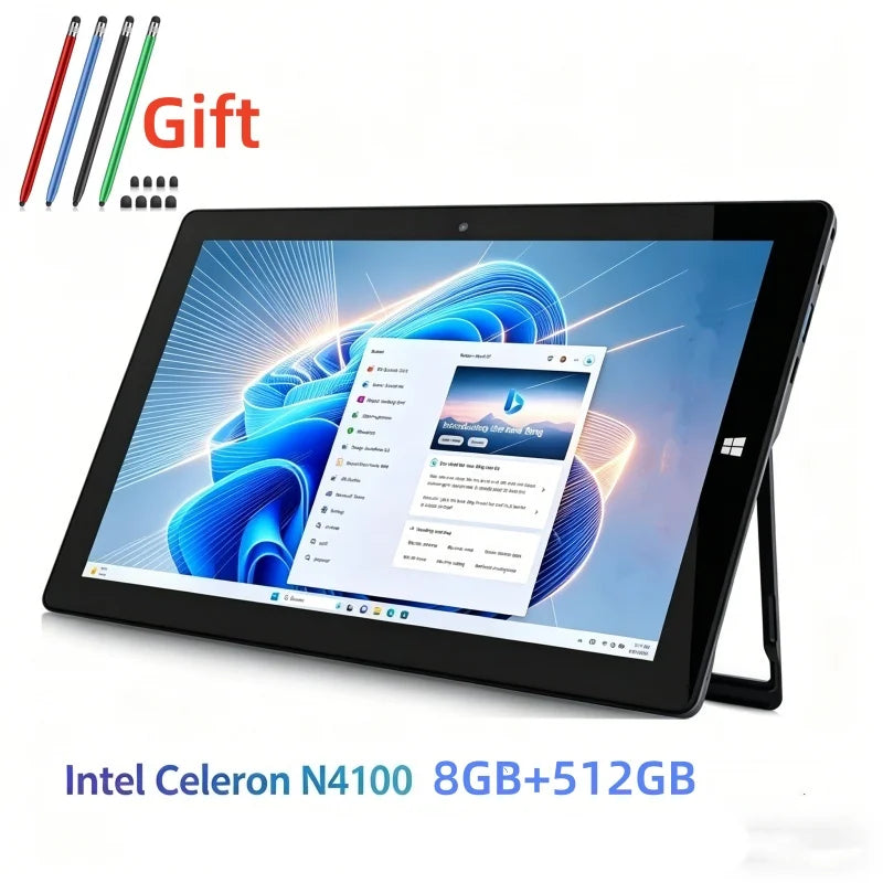 11.6 INCH WINDOWS 11 Tablet PC Pad1162 Intel Celeron 8GB RAM 512GB ROM 64 Bit N4100 CPU Quad Core WIFI HDMI-Com 1920 X 1080 Pix