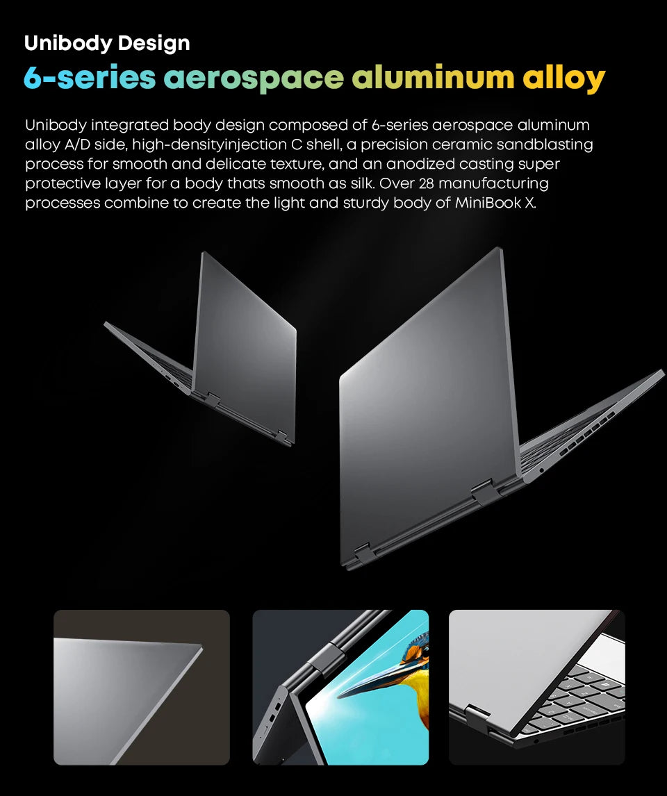 CHUWI MiniBook X Laptop Tablet 2 In 1 Intel N150/N100 10.51" FHD IPS Screen 16GB / 12GB RAM LPDDR5 512G SSD Windows 11 Notebook