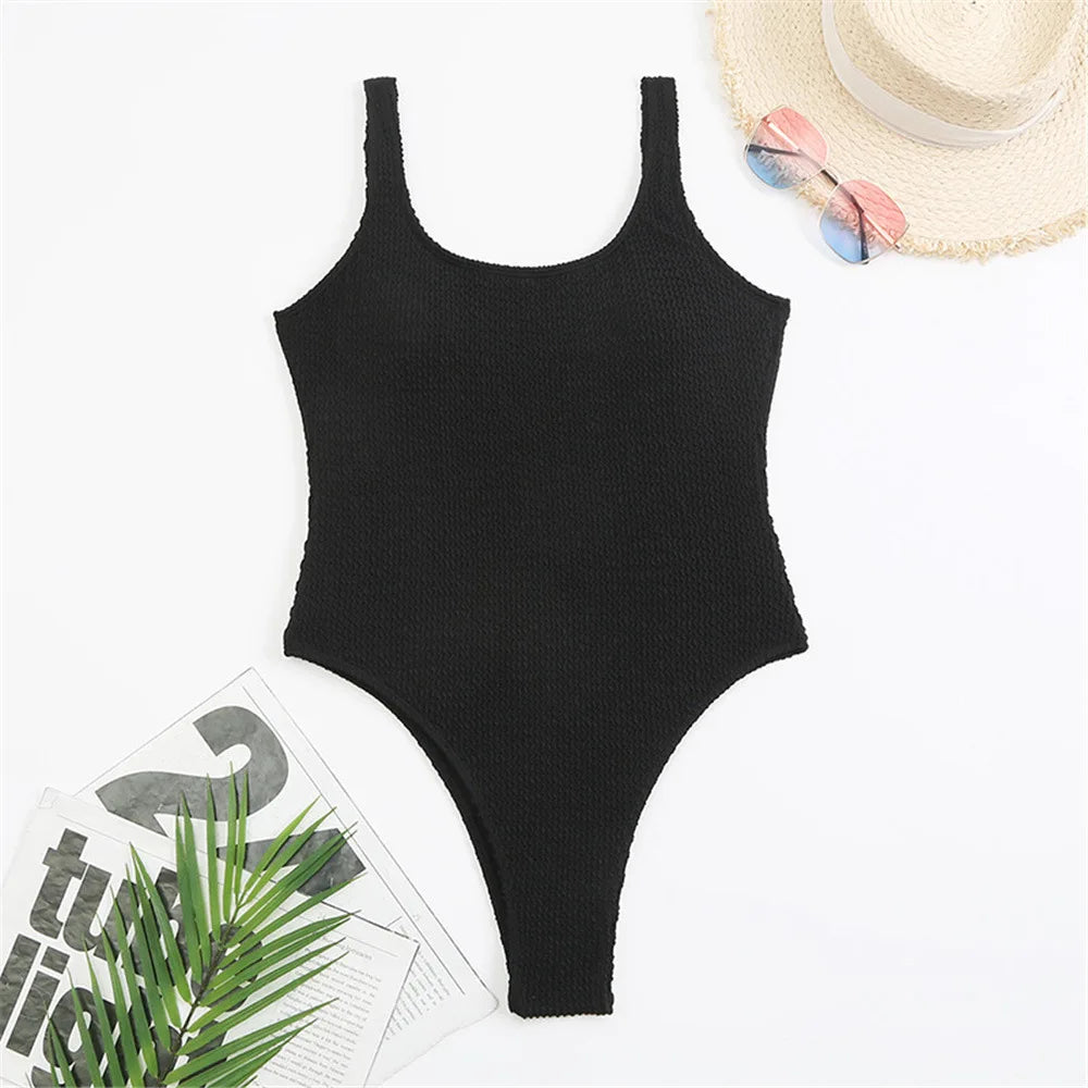 2026 Sexy Women One Piece Swimsuit Swimwear Female Solid Push Up Thong Bather Bathing Suit Monokini Brazilian Swimming Suits