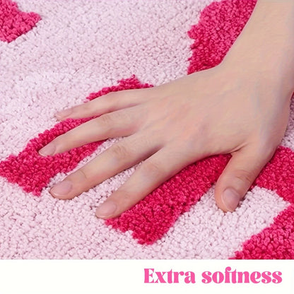 Get Naked Bath Mat Cute Bathroom Rugs Non Slip Microfiber Bath Rugs Funny Bathroom Decor for Apartment Pink Bath Mat for Bathtub