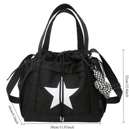 Women New Crossbody Bag Wholesale Large Capacity Couple Shoulder Bag New Casual Nylon Tote Bag Luxury Drawstring Handbag 2025