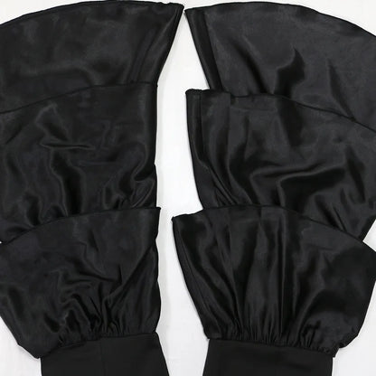 Jumpsuits Strapless Women Sleeveless Sexy Rompers One Piece Overalls Slim Fit Long Pant Ruffles Patchwork Elegant Lady