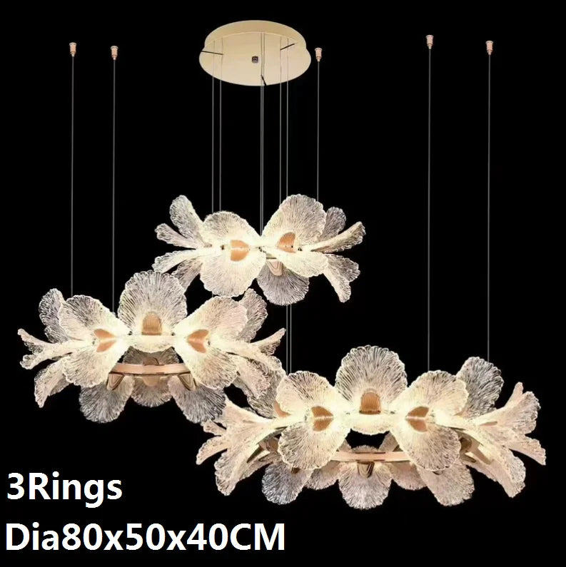 Luxury  LED Duplex Staircase Chandelier High Ceiling Pendant Lamp for Villa Living Room Hotel Lobby