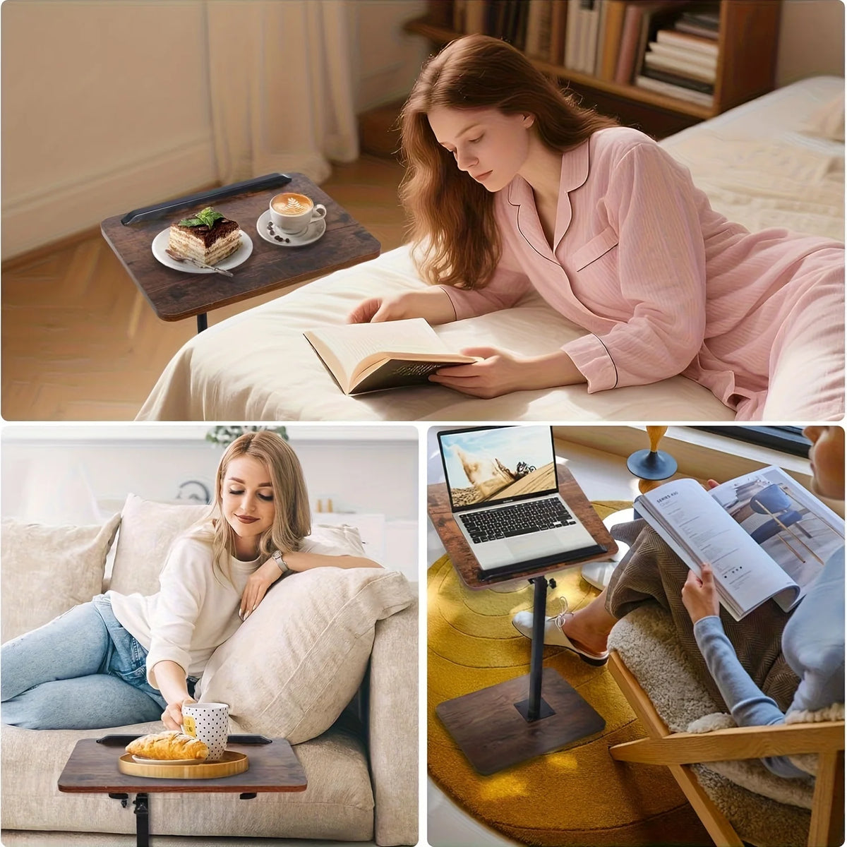 Office Desk & Computer Workstation — A Portable, Adjustable Side Table/Folding Desk Suitable for Home Offices, Coffee Tables, Bedside Use, and Sofas; Ideal for Office Reception Areas, Workspaces, and as a Gift for Holidays