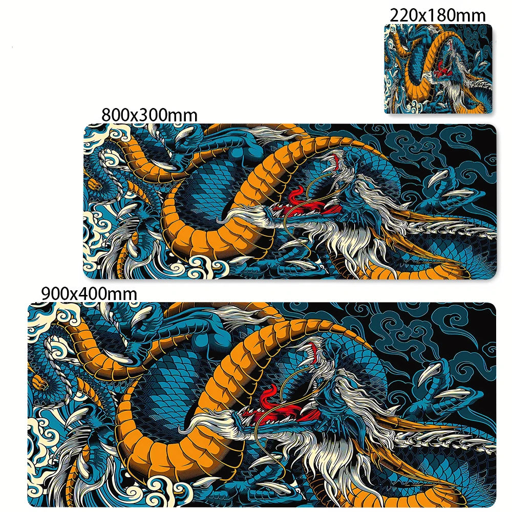 Black and White Dragon Mouse Pad Large Gaming Mousepads Computer Mousepad Mouse Mat 90x40cm Desk Pads For PC Keyboard Mats Table