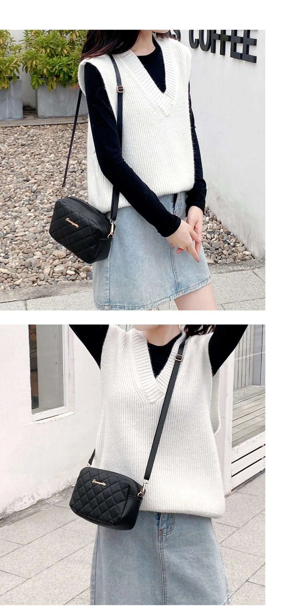 2025 New Small Messenger Bag For Women Trend Lingge Embroidery Camera Female Shoulder Bag Fashion Chain Ladies Crossbody Bags