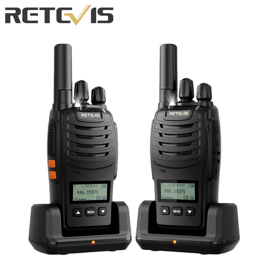 Retevis H777D (H777Upgraded) Walkie Talkie PMR/FRS Portable License-Free LCD Display Two Way Radio Long Range Type-C for Camping