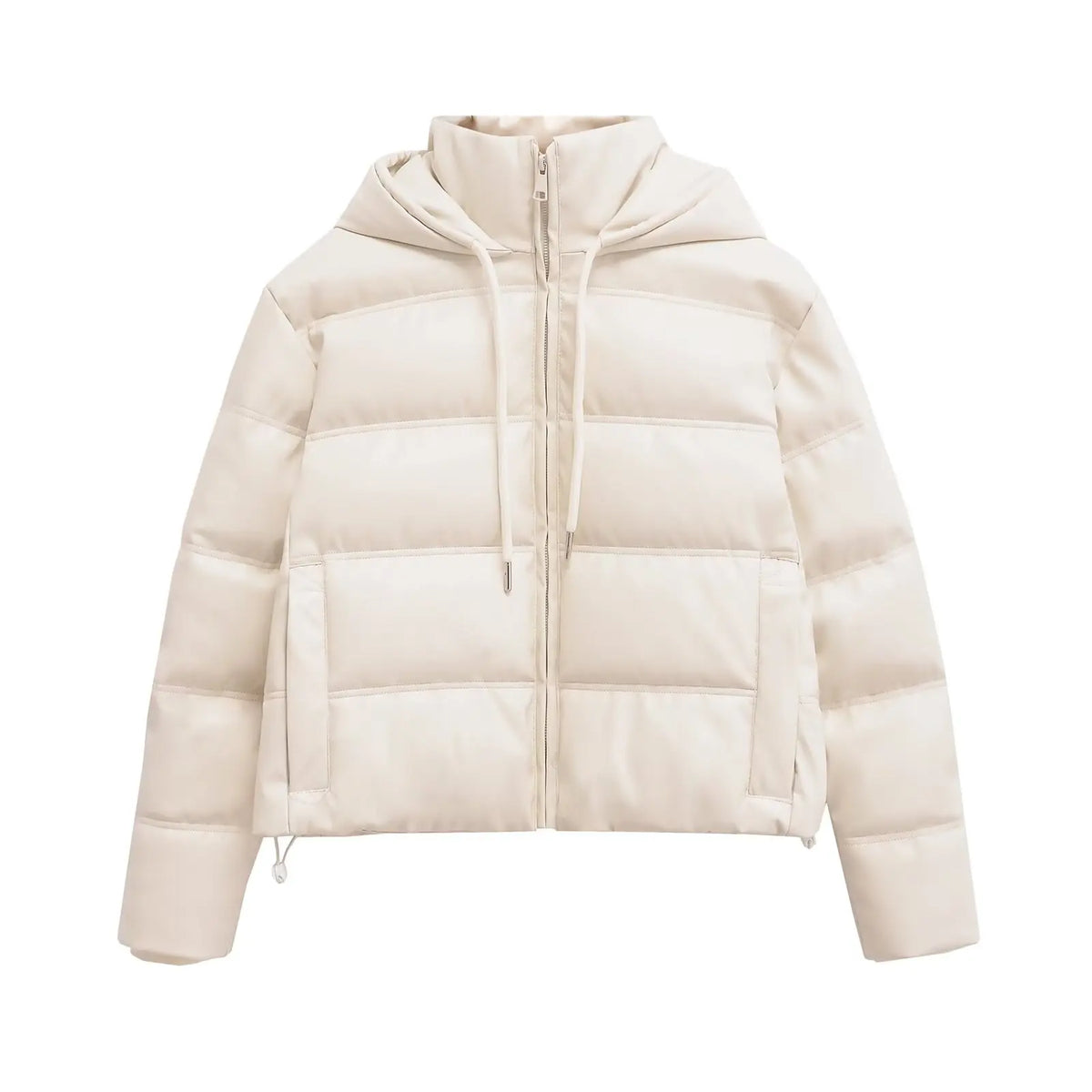 Hooded Coat For Women New In Outerwears Solid Leather Snow Parka Warm Woman Winter Coats Elegant Luxury Women's Coat