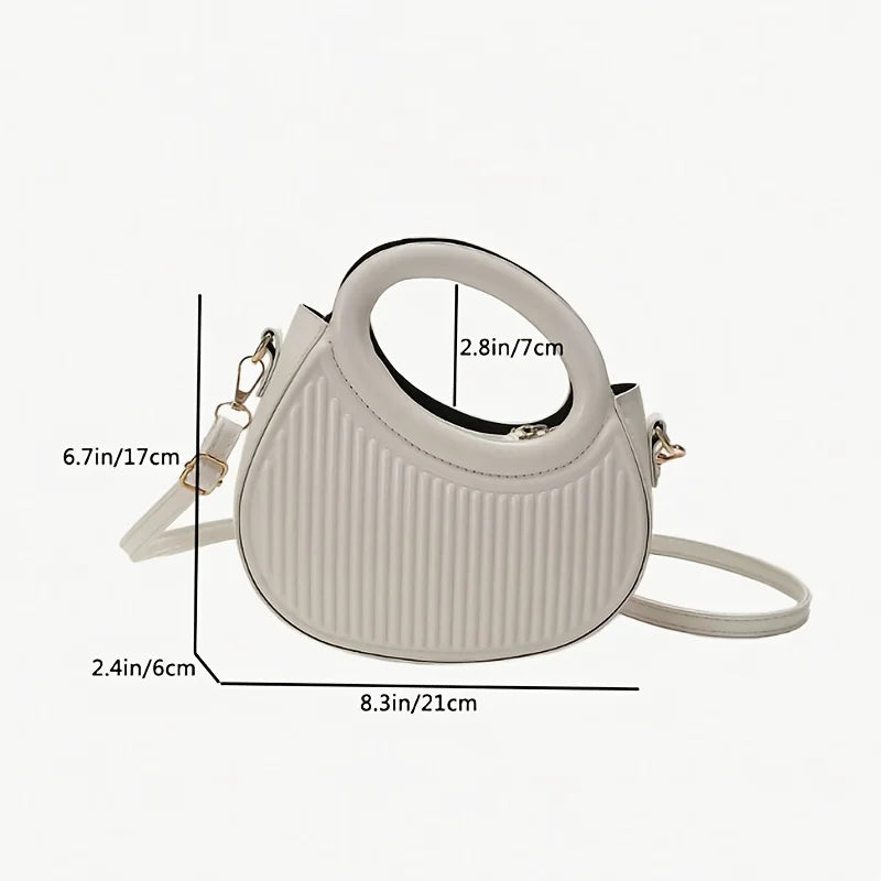 Chic Stripe Design Crossbody Bags for Women Elegant Synthetic Leather Handbag, Purse, Luxury Look Shoulder Bag for Everyday Use