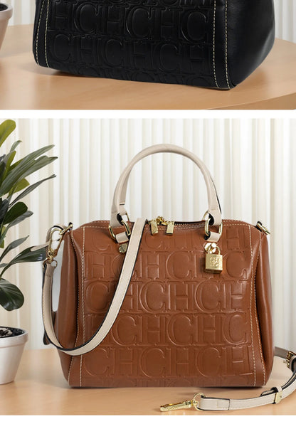 CH Autumn/Winter Christmas Fashion PU Material Lock Lock Design Women's Crossbody Bag 2026 Designer New Handbag Trendy Brand
