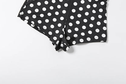 Nibber Wild Trend Romper Women Fashion Swing Collar Sexy Hottie Backless Polka Dot Print Halter Midnight Party Street Clubwear