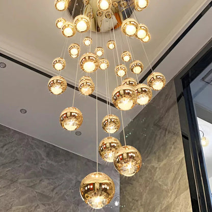 Modern Home Decor LED Lights Pendant Light Lamps for Staircase Chandeliers for Living Room Hanging Light Indoor Lighting