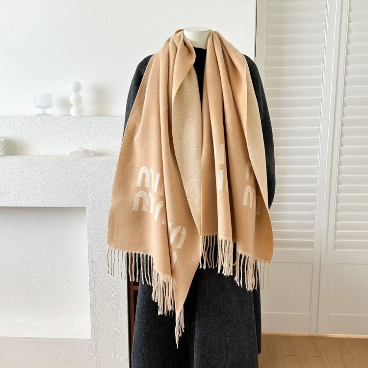 Women's  2025 Brand New Winter Thick Warm Cashmere Pashmina Wrap Scarf Fashion Travel Scarves With Tassel Daily Neck Wear