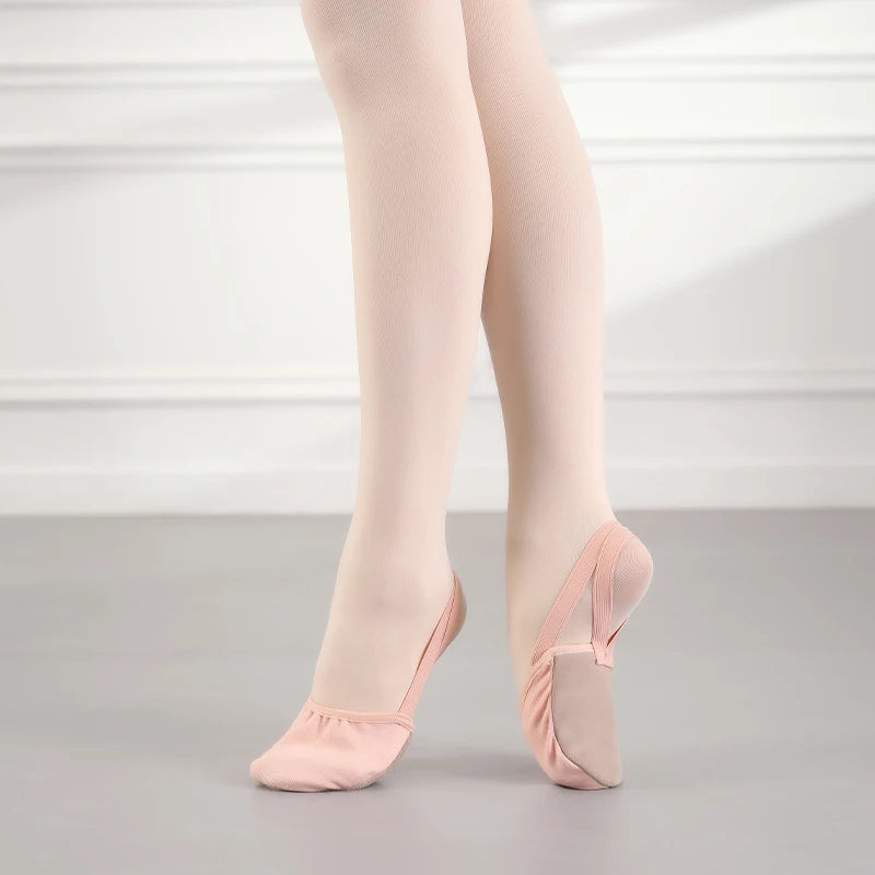Girls Rhythmic Gymnastics Shoes Women Ballet Dance Shoes Half-palm Shoes Belly Dance Shoes Women's Children's Suede Half Shoes