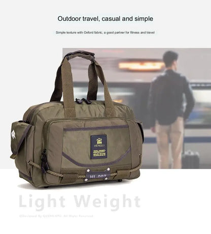 Men's Travel Bag Folding Oxford Cloth Bag Protects Portable Waterproof Shoulder Leisure Bags