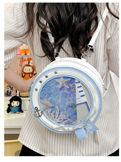 2026 New Sweet Y2k Aesthetic Shoulder Bags Women Kawaii Fashion Casual Backpacks Trendy transparent Travel Crossbody Ita Bags