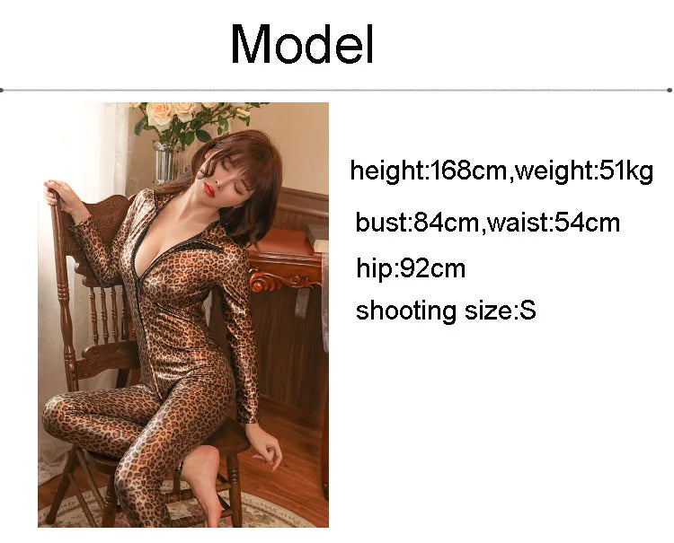 Long Sleeve Shiny PU Leather Catsuit Two Way Zipper Open Crotch Bodysuit Tights Cosplay Leotard Conjoined Sexy Clubwear Jumpsuit