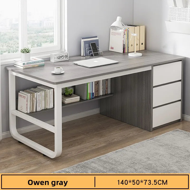 New model Desk Desktop Computer Desk Simple Home Desk Student Bedroom Bookshelf Integrated Writing Desk