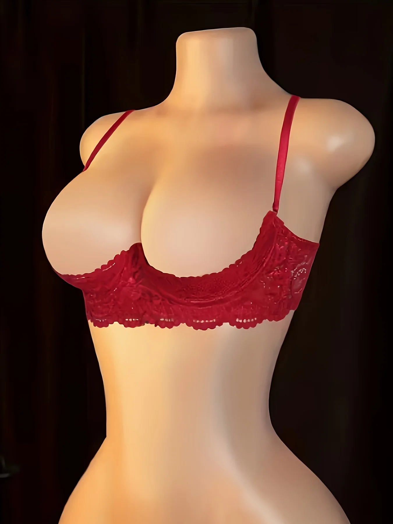 Women's Lace Open-Cup Underwire Bra, Soft, Skin-Friendly, Breathable, Plus-Size Sexy Lingerie