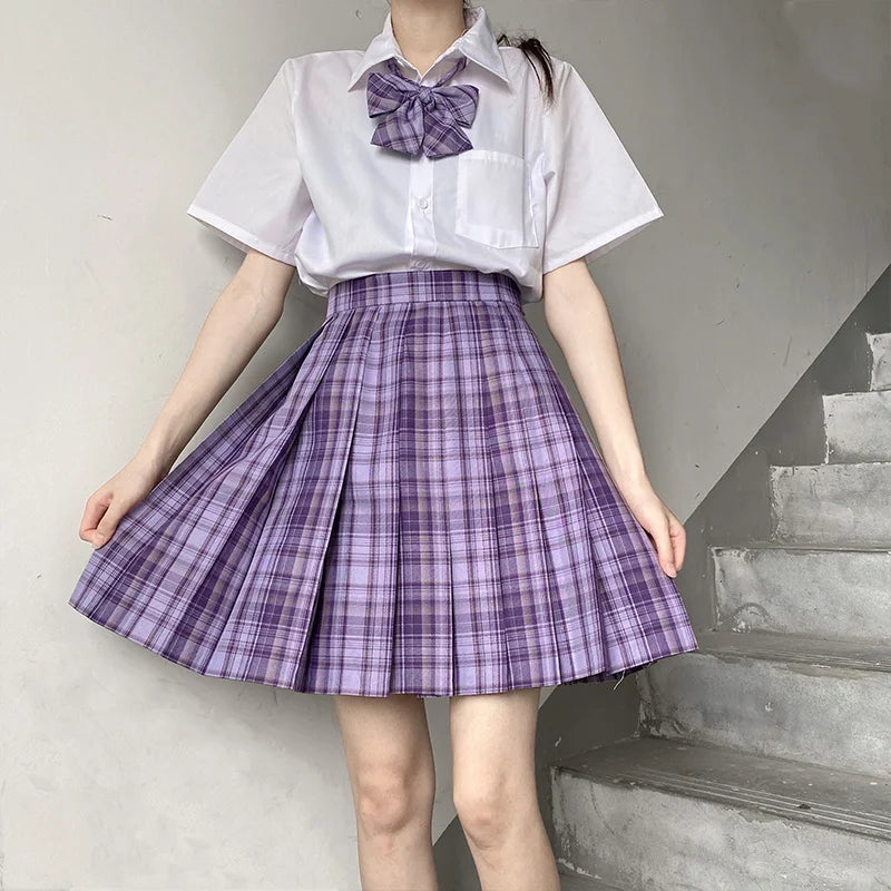 Japanese Bow Tie Skirt Set Student Pleated Skirt Jk Uniform Korean School Sexy Girl Preppy Style Seifuku Japanese School Uniform