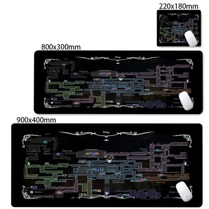 Gaming Mouse Pad Black And White Rubber Office Computer Mouse Mat Hollow Knight Anime Big Mousepad Gamers Desk Keyboard Mats
