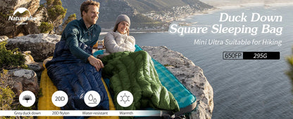 Naturehike CW295 Sleeping Bag Warm Waterproof Splicable Double Quilt 2 Person Ultralight Winter Camping Duck Down Sleeping Bags