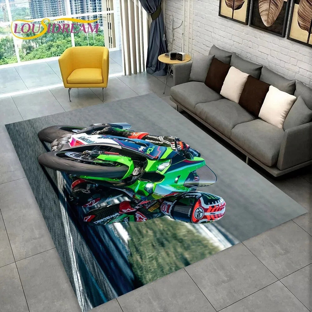 2026 New Kawasaki Printed Carpet Kawasaki Anti-slip Floor Rug for Hallway Carpet Living Room Bedroom Kitchen Foot Home Decors