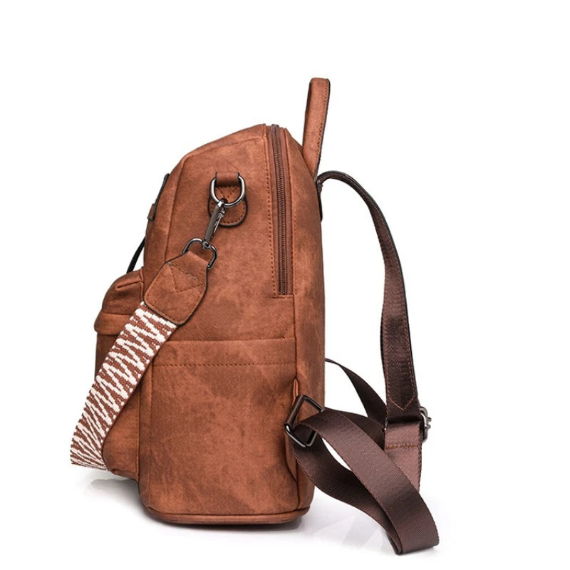 Trendy Women's Backpack Soft Leather Versatile Shoulder Crossbody Bag Large Capacity Travel Backpack Designer Luxury Storage Bag