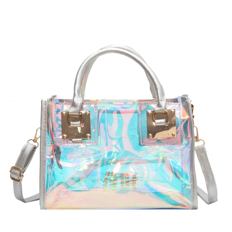 Fashionable Plastic Dazzling Colors Casual Crossbody Bags for Women Ladies Luxury Designer Tote Handbags Travel Shoulder Bag Sac