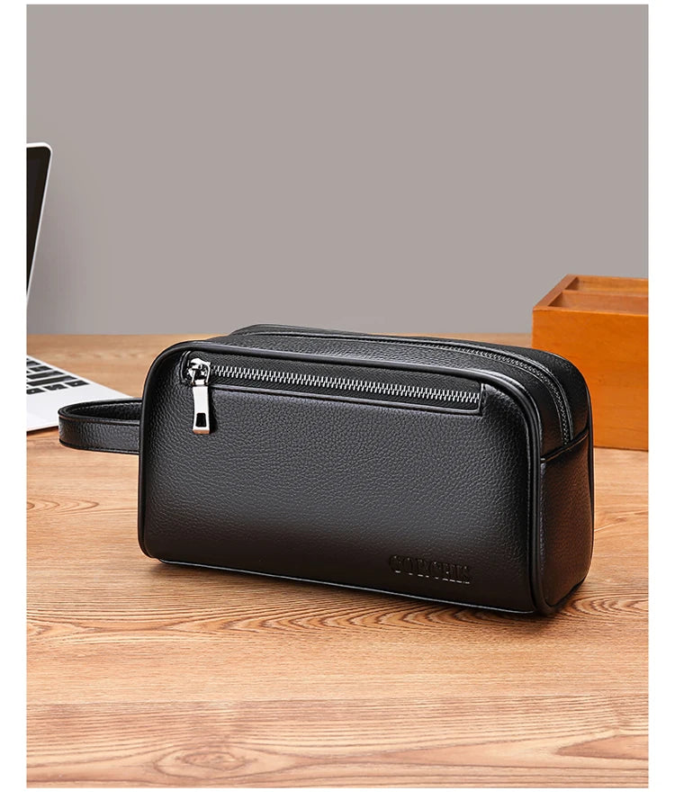 Men's Clutch Bag Fingerprint Lock Anti-theft Large Capacity Clutch Bag Wallet Business Men's Bag
