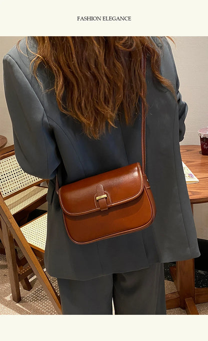 Female Cowhide Luxury Designer Handbags Women's Natural Cow Leather Shoulder Bag Ladies Fashion Small Square Crossbody Bags New