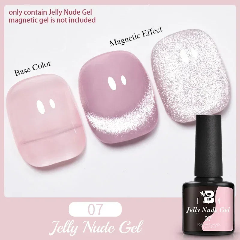 7.5ml Golden Light  Magnetic Gel Golden Gems Magnetic Gel Nail Polish Cat Nail Sparkling Glitter Semi Permanent Varnish