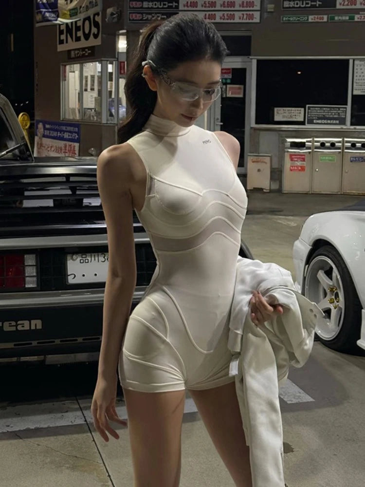 2025 Summer Fashion New Women's Elegant and Sexy Sports Stretch Jumpsuit Design Versatile Street Hot Girl Jumpsuit