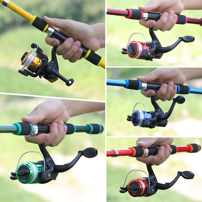 Sougayilang 1.8M Spinning Fishing Rod and Reel Combo 5.2:1 Telescopic Rod with 3BB Fishign Reel Max Drag 5kg Full Fishing Kit