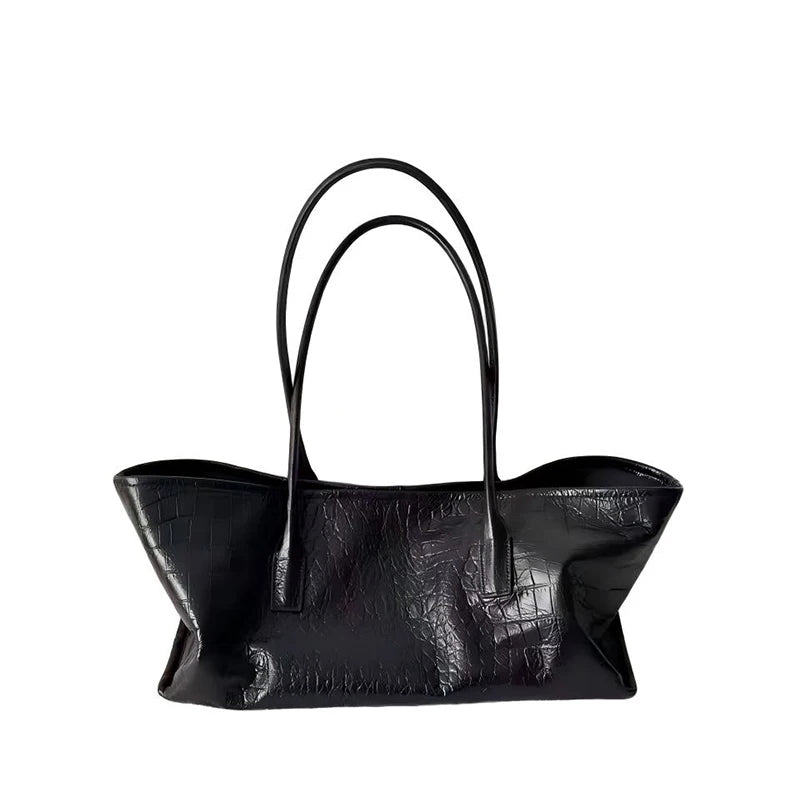 Luxury Vintage Crocodile-embossed Tote,women's Large-capacity Shoulder Handheld Bag,stylish Minimalist Casual Commuter Tote Bags