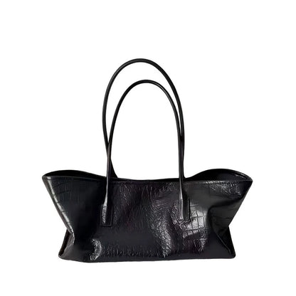 Luxury Vintage Crocodile-embossed Tote,women's Large-capacity Shoulder Handheld Bag,stylish Minimalist Casual Commuter Tote Bags