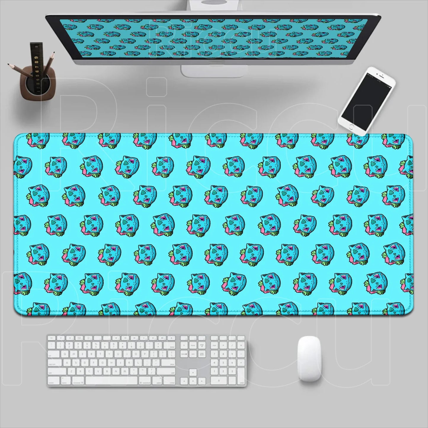 P-pokemon Bulbasaur Mouse Mats Rubber Mousepad Large Anime Gaming Accessories Pad Kawaii Carpet Cabinet Keyboard Office Deskmat