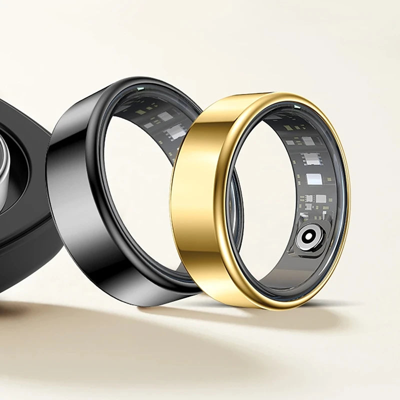  2026 New Smart Ring Heart Rate Blood Pressure Sleep Monitoring Motion Tracking IP68 Waterproof Men Women Smart Ring Holiday Gi