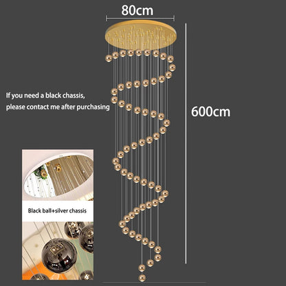 Modern Home Decor LED Lights Pendant Light Lamps for Staircase Chandeliers for Living Room Hanging Light Indoor Lighting