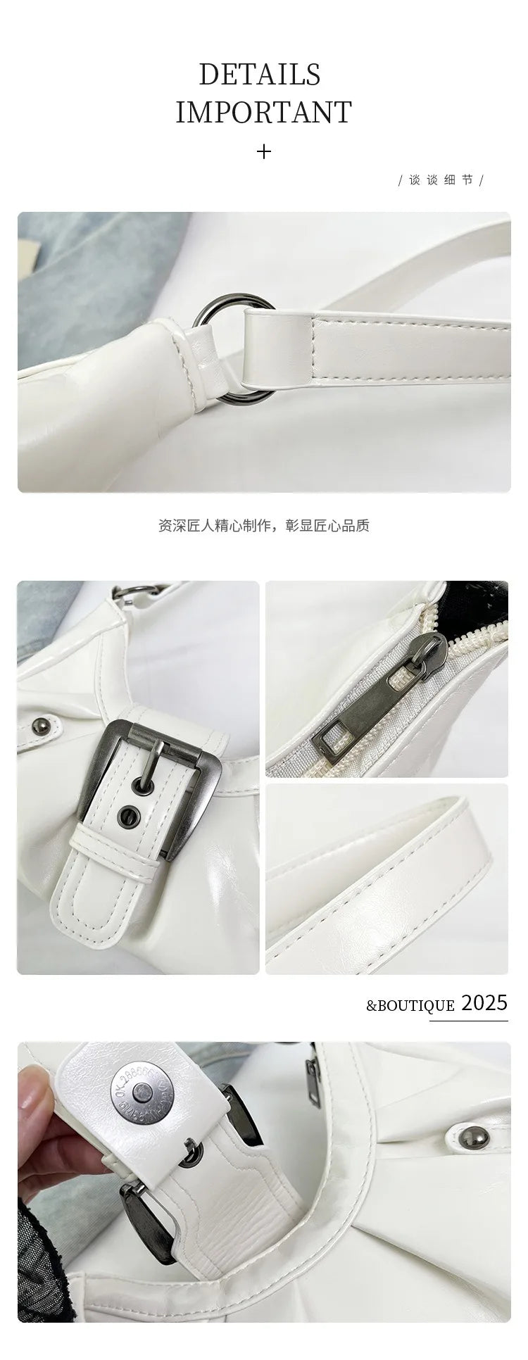 Y2K Retro Pleated Hobo Shoulder Bag for Women Hot Selling Maillard Style Underarm Bag Clutch Handbags for Travel Work Shopping