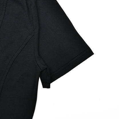 Sibybo Polo Collar Zipper Women Jumpsuits Set Short Sleeve High Elastic Rompers Ruched Bodycon Skirt Spring Casual Matching Sets