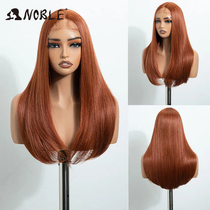 Noble Synthetic Lace Front Wig 22 Inch Straight Baby Hair Bob Wig Platinum Blonde Lace Front Wig Cosplay Glueless Wigs For Women
